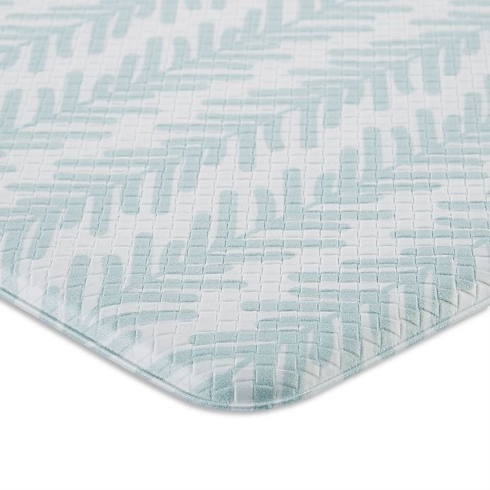 slide 3 of 8, Simply Essential Reversible Kitchen Mat - Light Blue, 18 in x 30 in