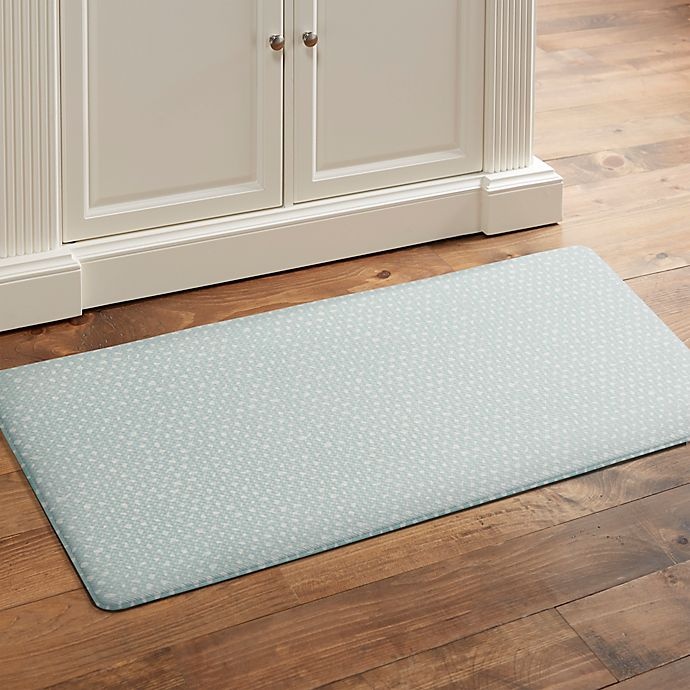 slide 6 of 8, Simply Essential Reversible Kitchen Mat - Light Blue, 18 in x 30 in