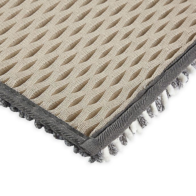 slide 3 of 5, Therapedic Ultimate Luxury Heathered Memory Foam Bath Rug - Steel Grey", 21 in x 34 in