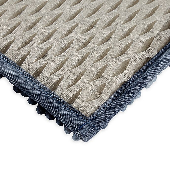 slide 2 of 5, Therapedic Ultimate Luxury Memory Foam Bath Rug - Dark Denim", 21 in x 34 in