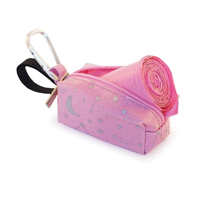 slide 3 of 3, Oh Baby Bags Clip-On Stars Wet Bag Dispenser - Pink, 1 ct