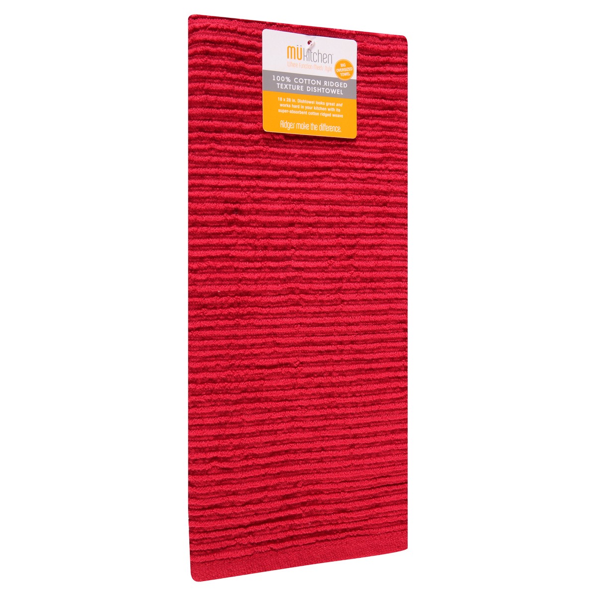 slide 8 of 9, MÜkitchen 100% Cotton Ridged Texture Ruby Dishcloth 1 ea, 1 ea