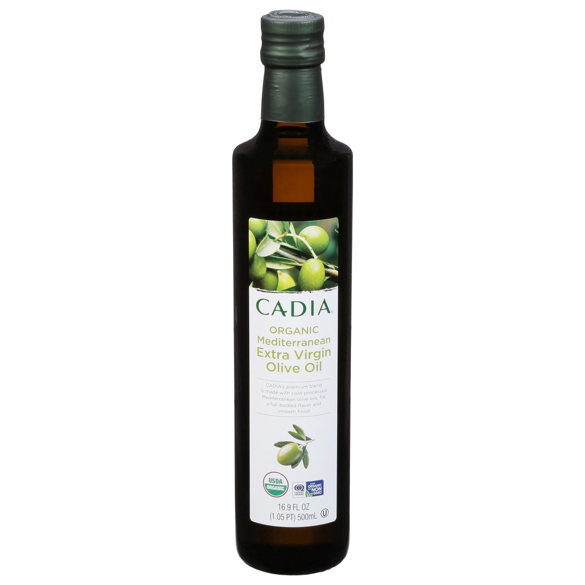 slide 1 of 9, Cadia Organic Mediterranean Extra Virgin Olive Oil 16.9 fl oz, 16.9 fl oz