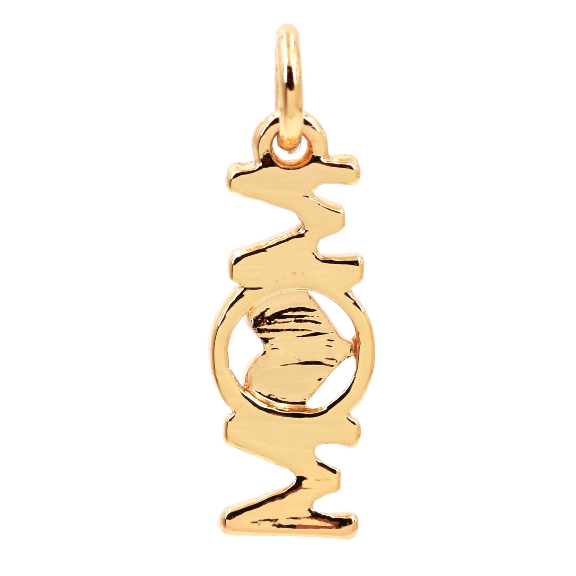 slide 2 of 4, 14k Gold Plated Mom Charm By Bead Landing, 0.94 in x 0.31 in x 0.09 in
