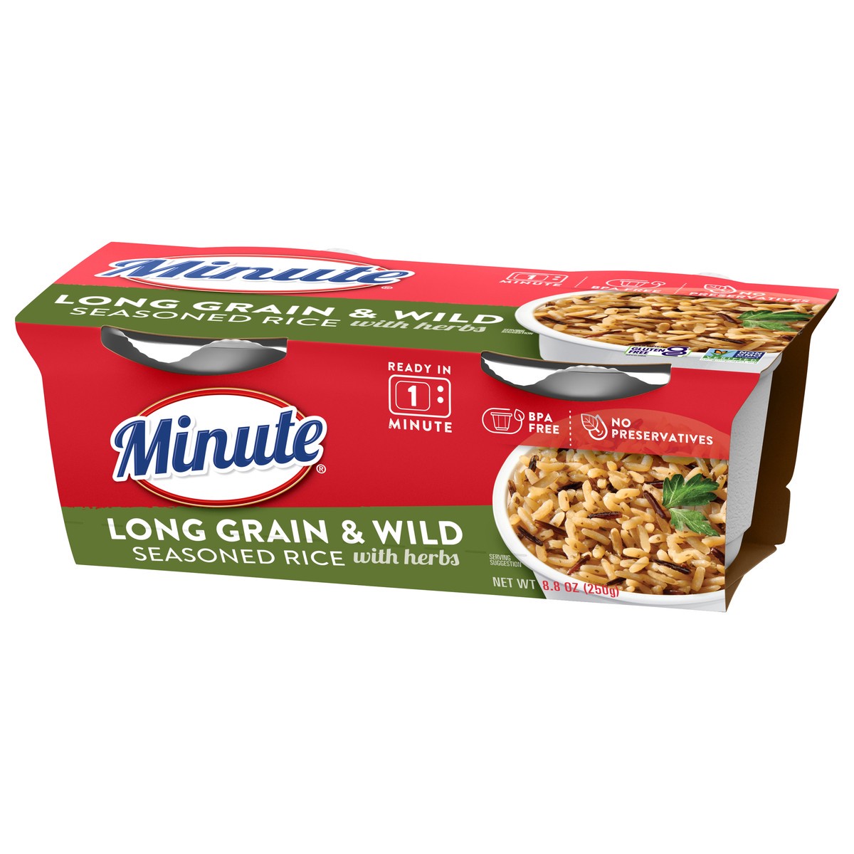 slide 11 of 12, Minute Long Grain & Wild Seasoned Rice with Herbs - 8.8 oz, 8.8 oz