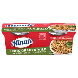 Minute Long Grain & Wild Seasoned Rice with Herbs - 8.8 oz