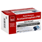 slide 1 of 1, Harris Teeter Rapid Release PM Acetaminophen, 80 ct