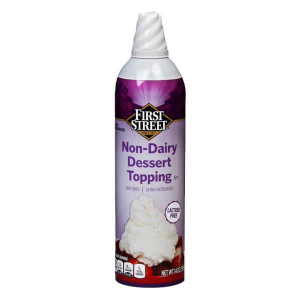 slide 1 of 1, First Street Non-Dairy Whipped Topping, 14 oz