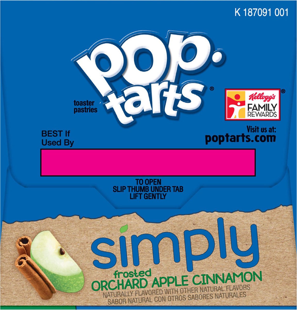 slide 4 of 10, Pop-Tarts Simply Pop-Tarts Toaster Pastries Frosted Orchard Apple Cinnamon, 13.5 oz, 8 Count, 13.5 oz