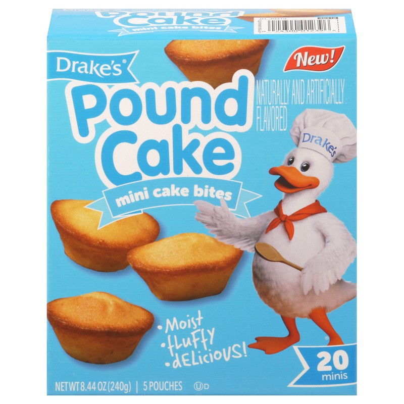 slide 1 of 1, Drake's Cakes, Drake's Family Pack Mini Cake Bites (Pound Cake), 5 ct; 8.44 oz