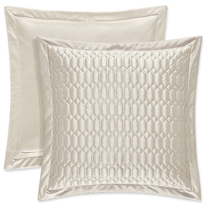 slide 1 of 1, J. Queen New York Satinique Quilted European Pillow Sham - Natural, 1 ct