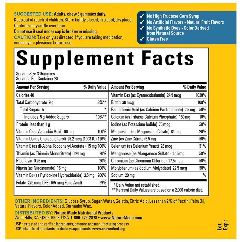 slide 5 of 10, Nature Made Gummies Adv Multi 50 Plus Him, 84 ct