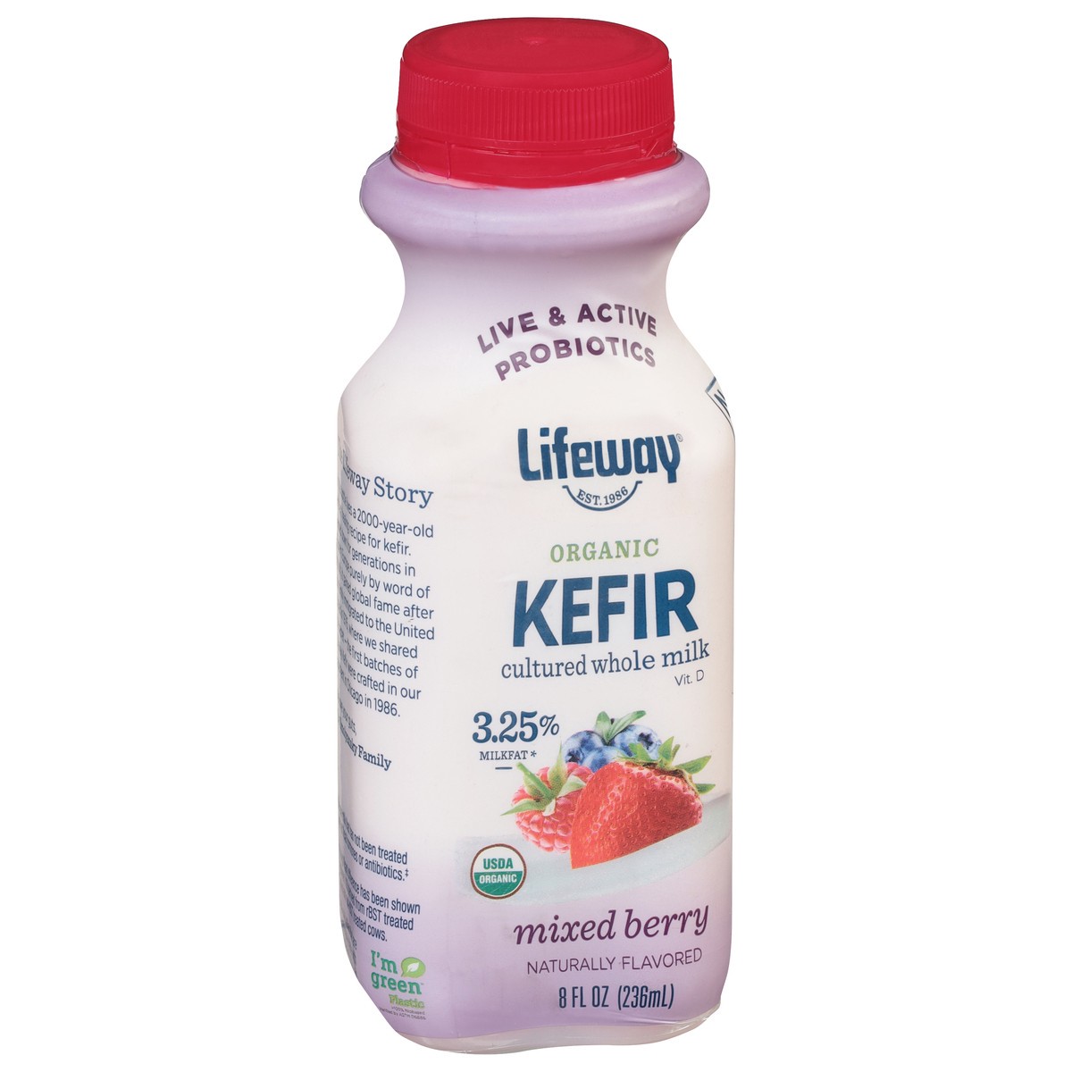 slide 6 of 9, Lifeway Organic Lactose Free Mixed Berry Kefir 8 fl oz, 8 fl oz