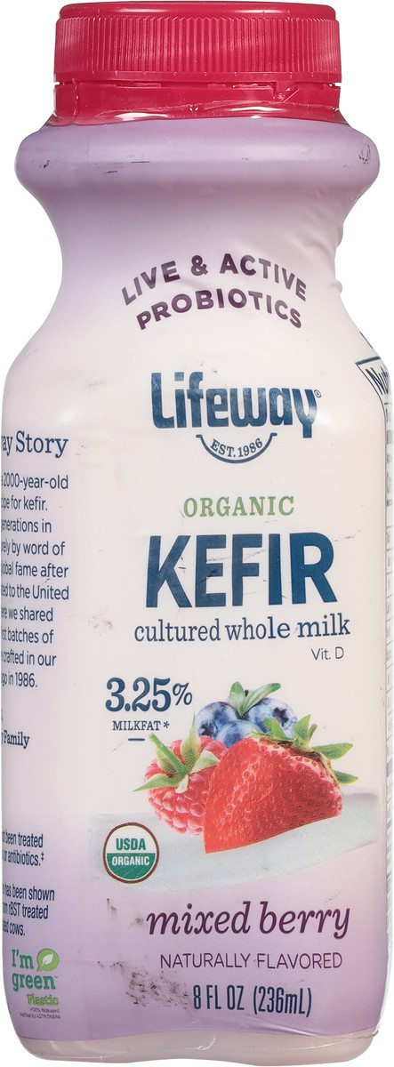 slide 8 of 9, Lifeway Organic Lactose Free Mixed Berry Kefir 8 fl oz, 8 fl oz