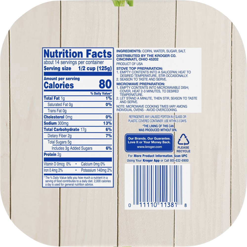 slide 5 of 5, Kroger Whole Kernel Gold Corn, 4 ct