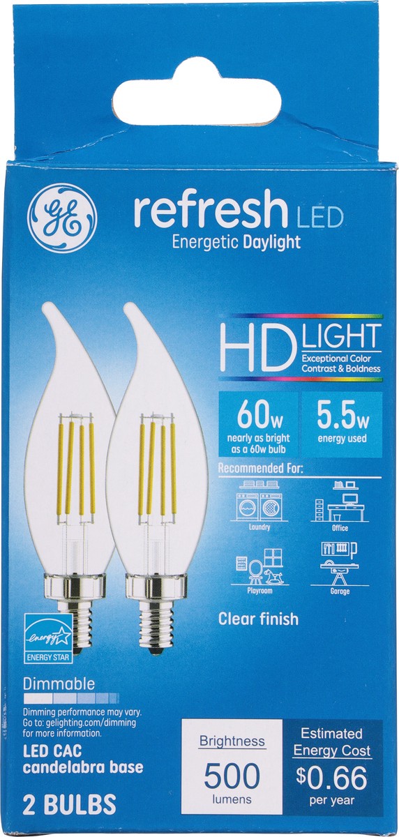 slide 5 of 9, GE Refresh 5.5 Watts HD Light LED Light Bulbs 2 ea, 2 ct