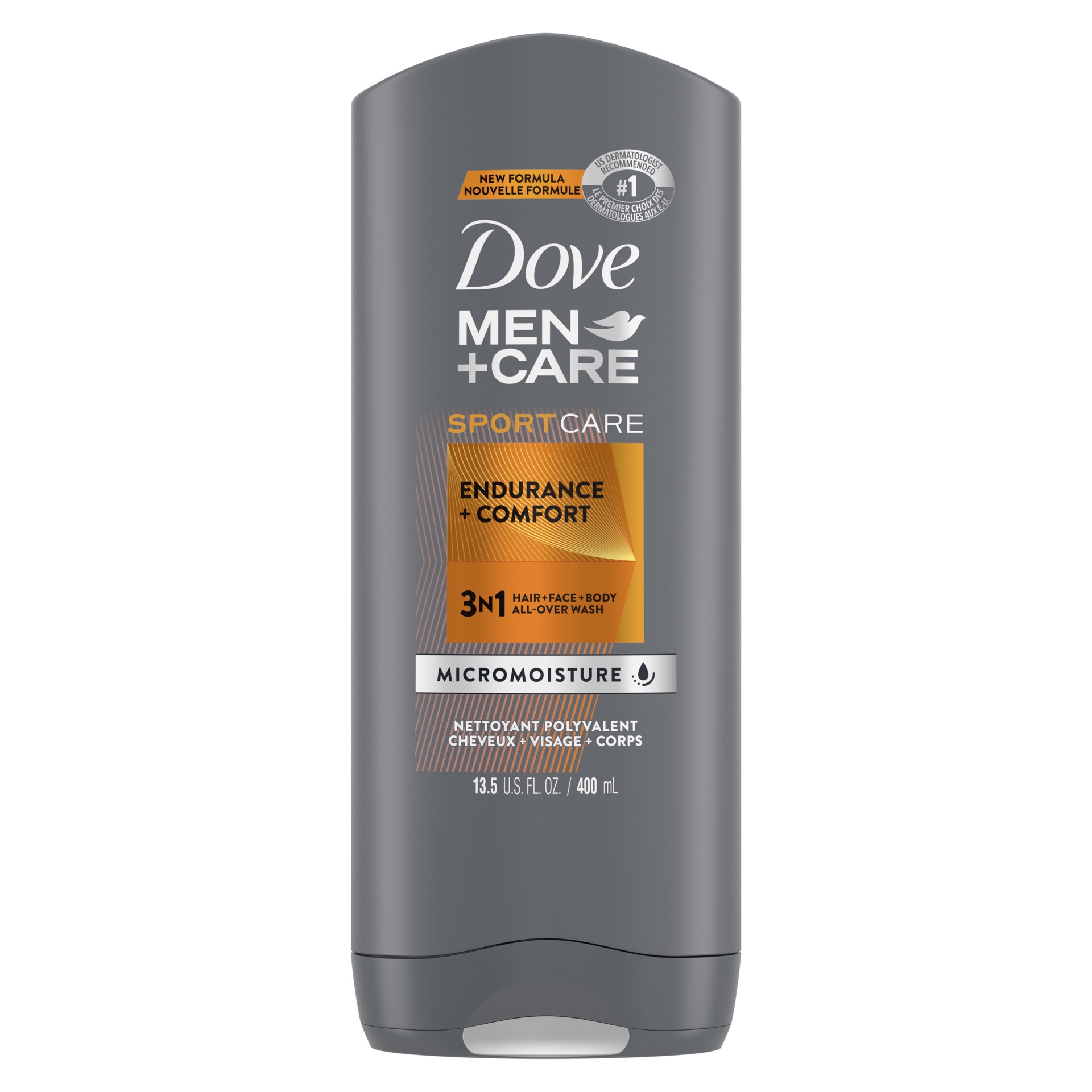 slide 1 of 4, Dove Men+Care SportCare Hair, Face, and Body Wash Endurance & Comfort, 13.5 oz, 13.5 fl oz