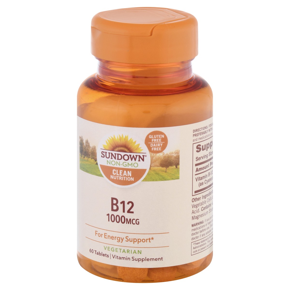 slide 7 of 9, Sundown Non-GMO 1000 mcg Tablets Vitamin B12 60 ea, 60 ct