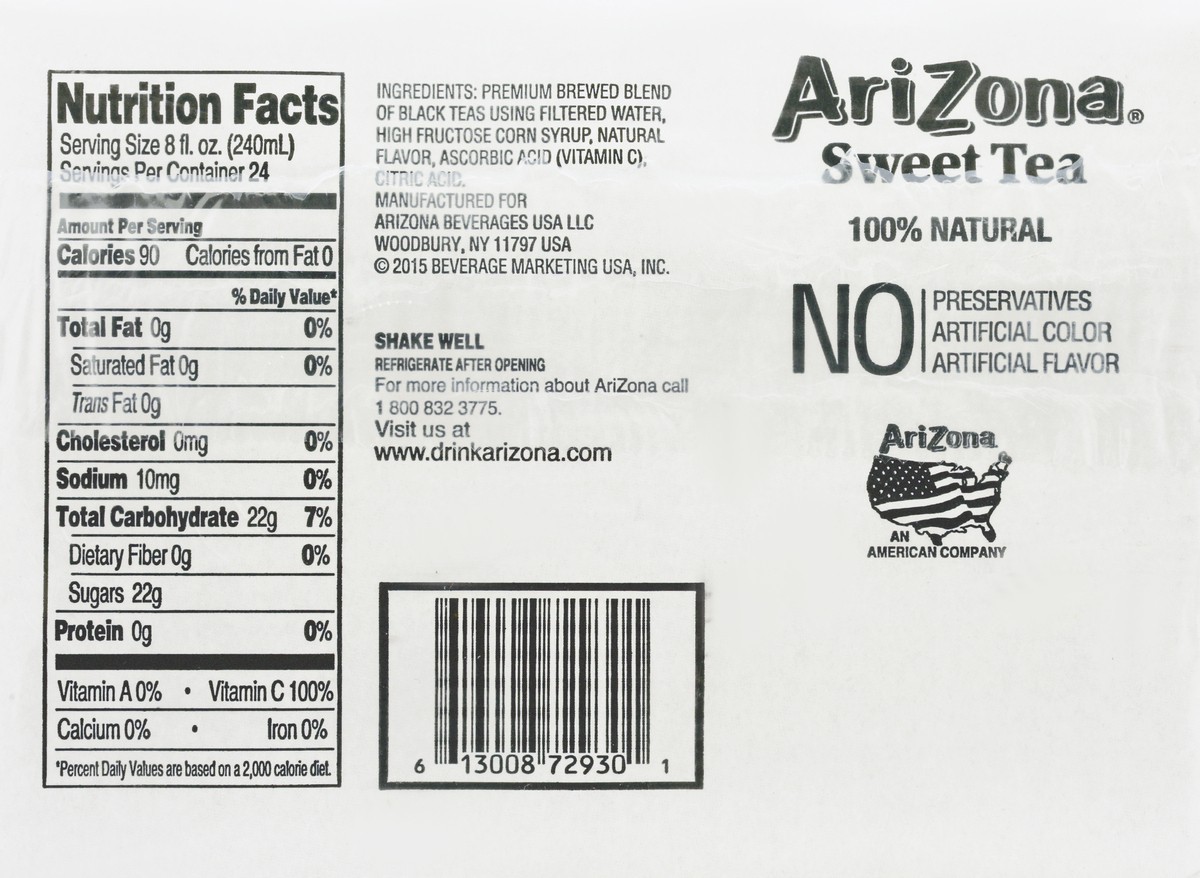 slide 4 of 9, AriZona Sweet Tea - 12pk/16 fl oz Bottles, 12 ct; 16 fl oz
