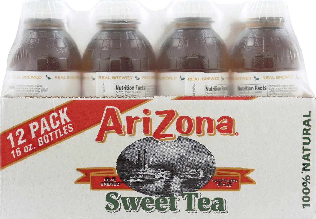 slide 1 of 9, AriZona Southern Style Sweet Tea 12 - 16 fl oz Bottles, 12 ct