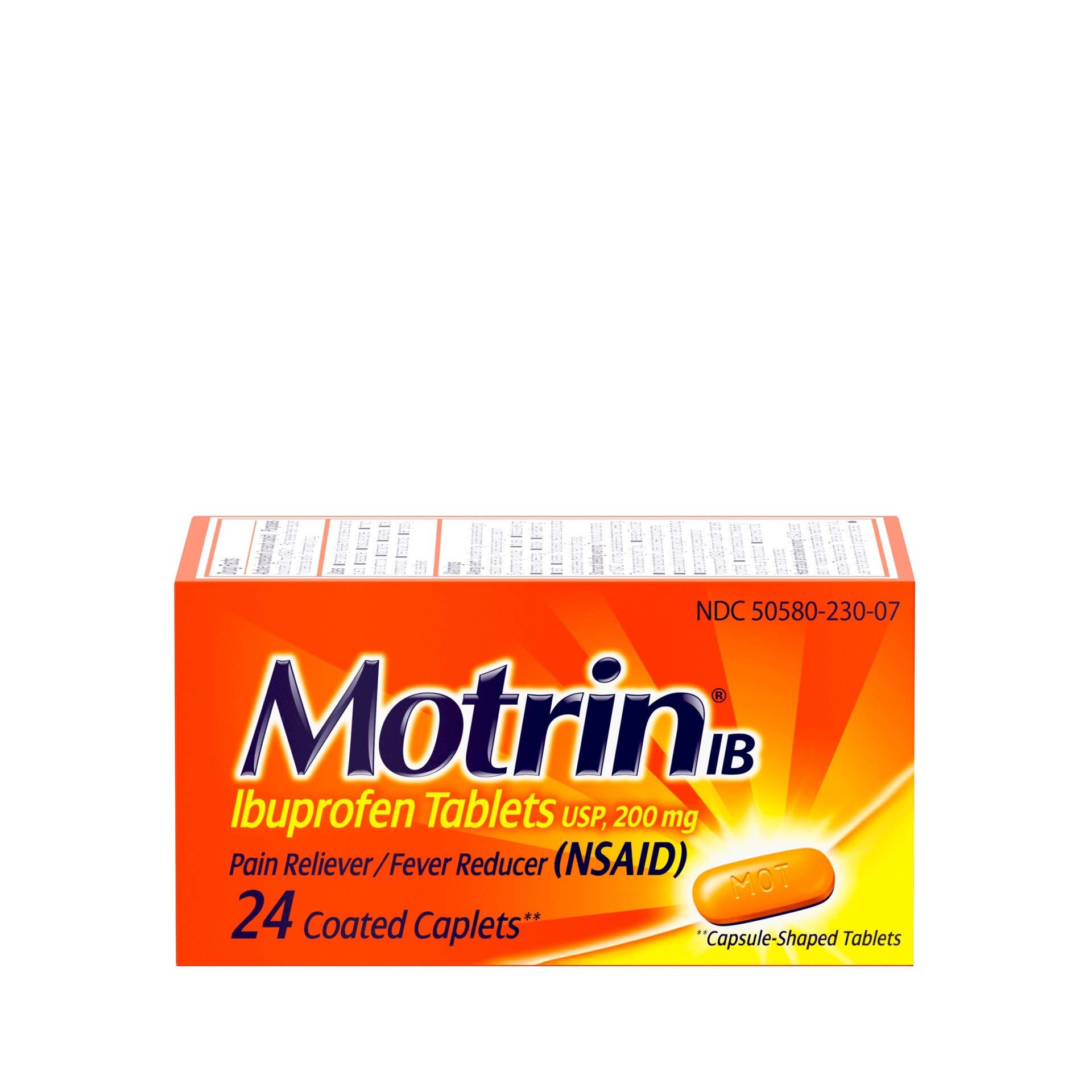 Motrin IB, Ibuprofen Tablets, Pain Reliever & Fever Reducer for