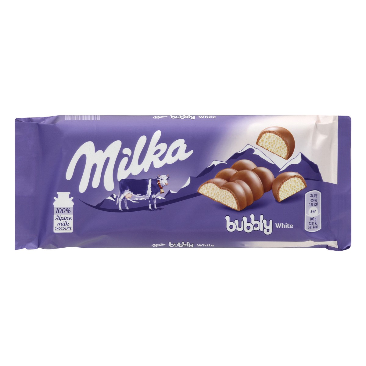 slide 1 of 8, Milka Bubbly White Chocolate 3.35 oz, 3.35 oz