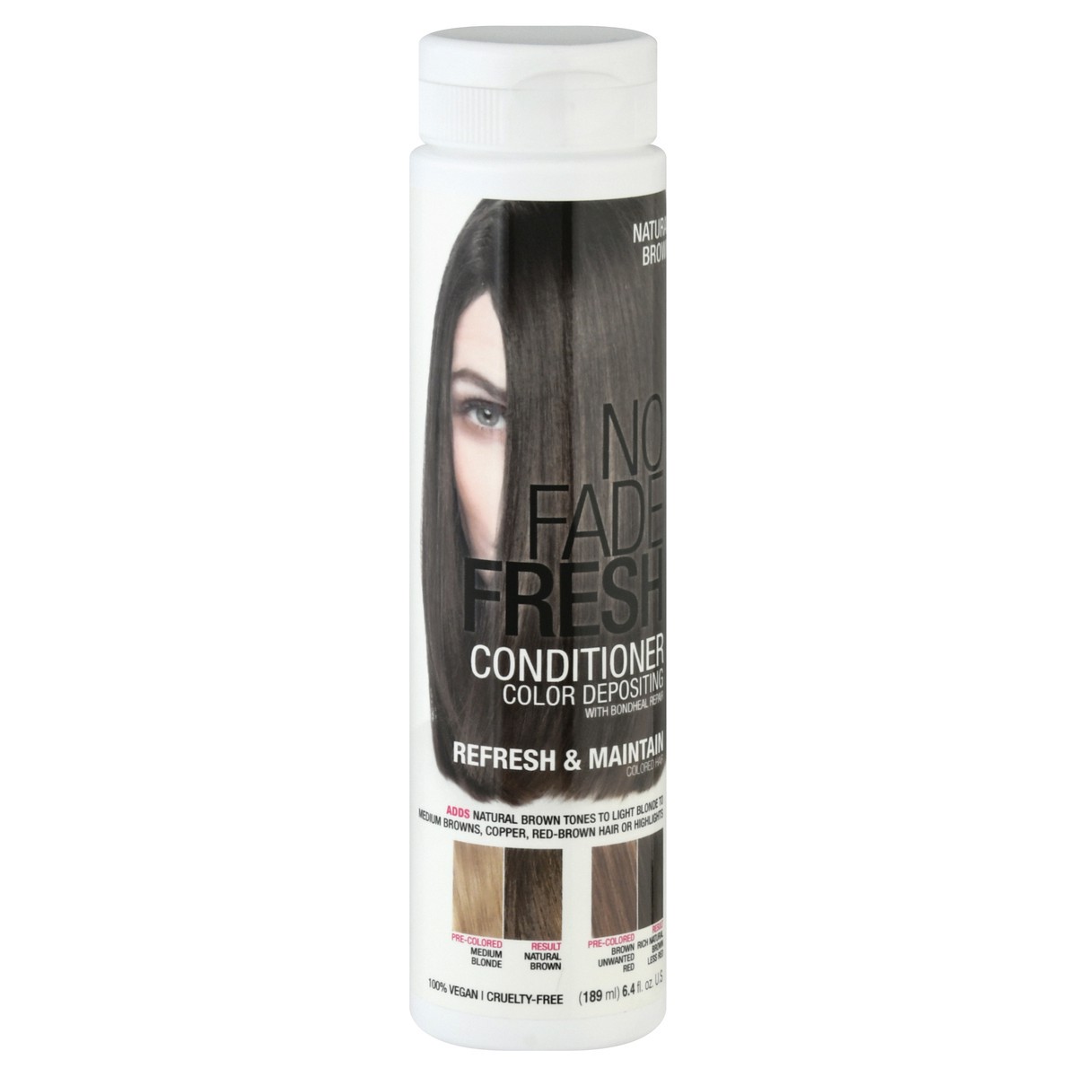 slide 2 of 9, No Fade Fresh Natural Brown Color Depositing Conditioner 189 ml, 189 ml