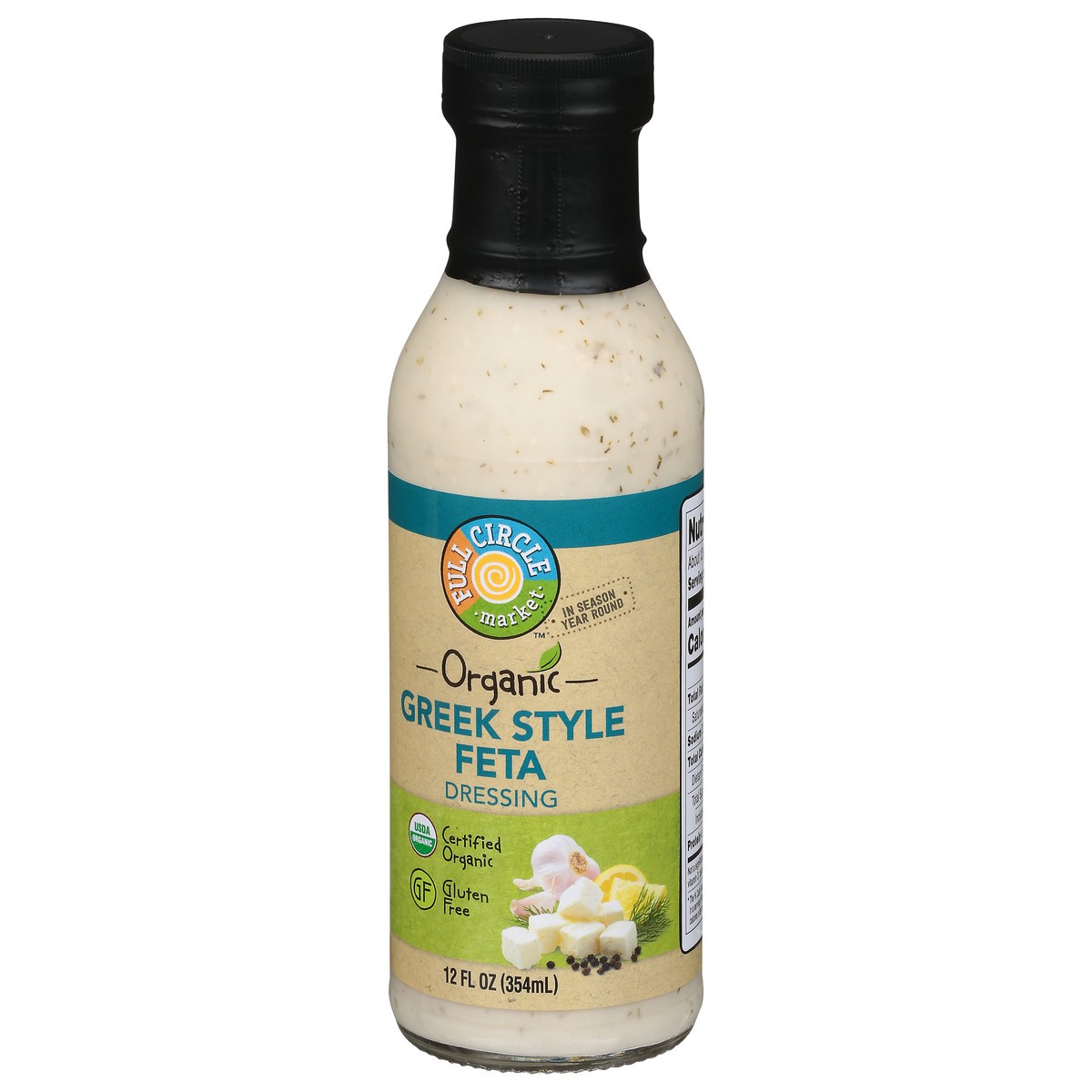 slide 4 of 9, Full Circle Market Organic Greek Style Feta Dressing 12 fl oz, 12 fl oz