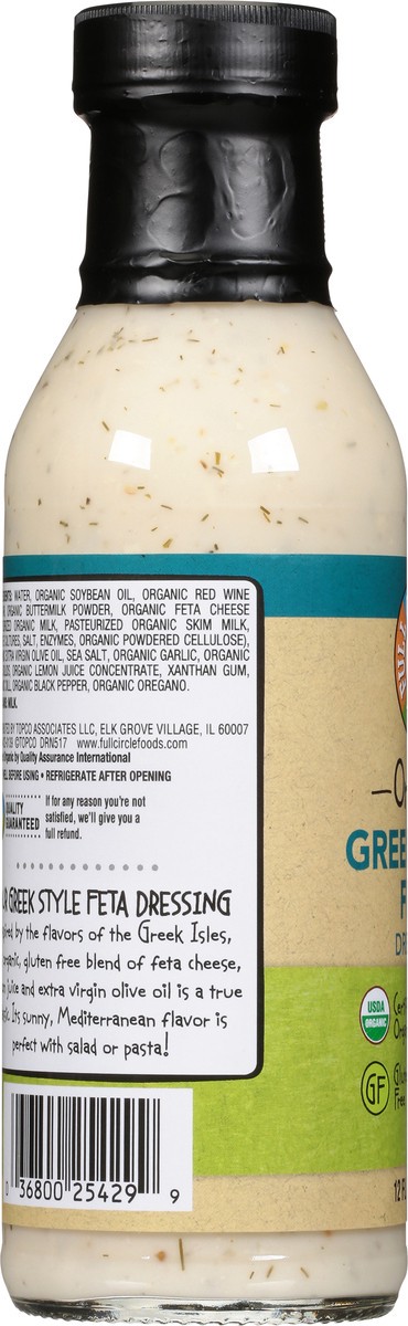 slide 8 of 9, Full Circle Market Organic Greek Style Feta Dressing 12 fl oz, 12 fl oz