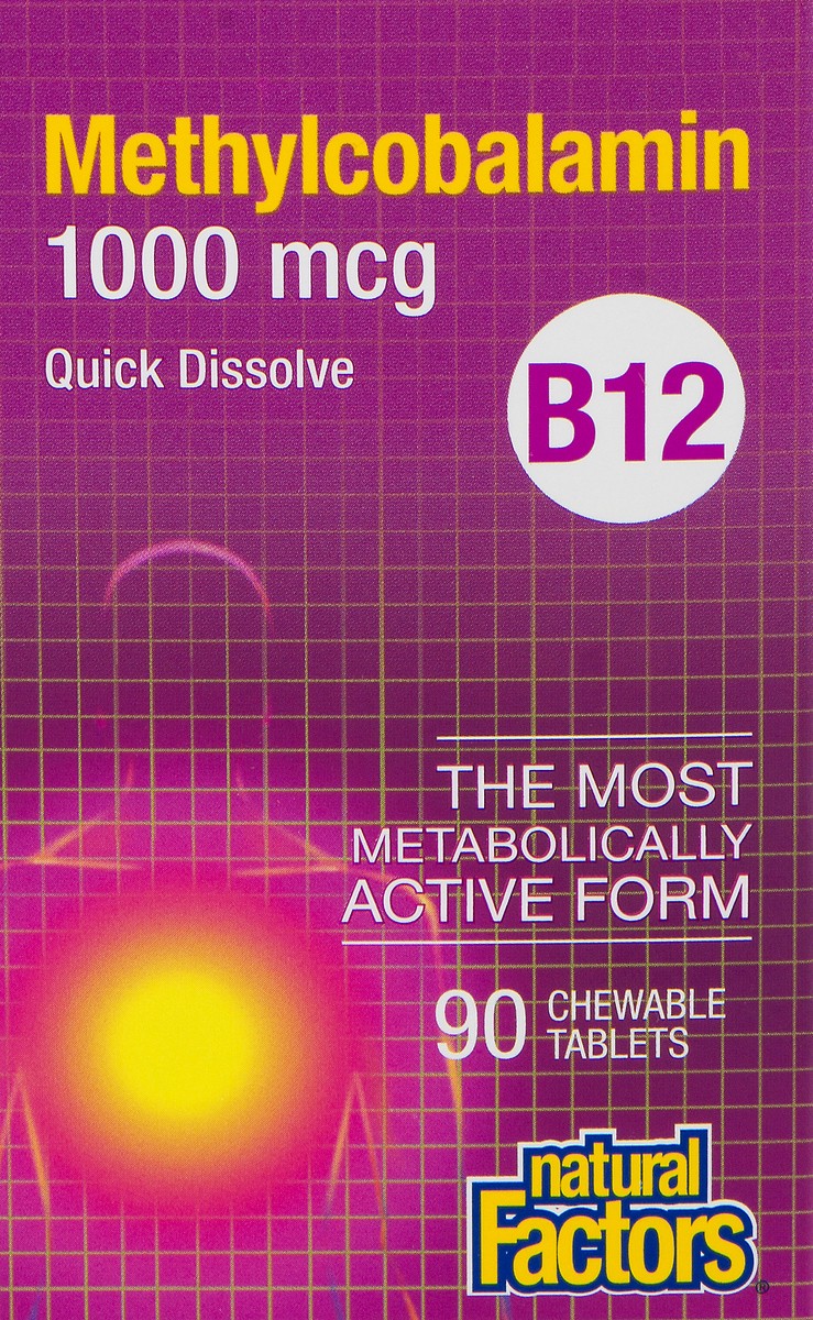 slide 1 of 2, Natural Factors B12 Methylcobalamin, 45 g