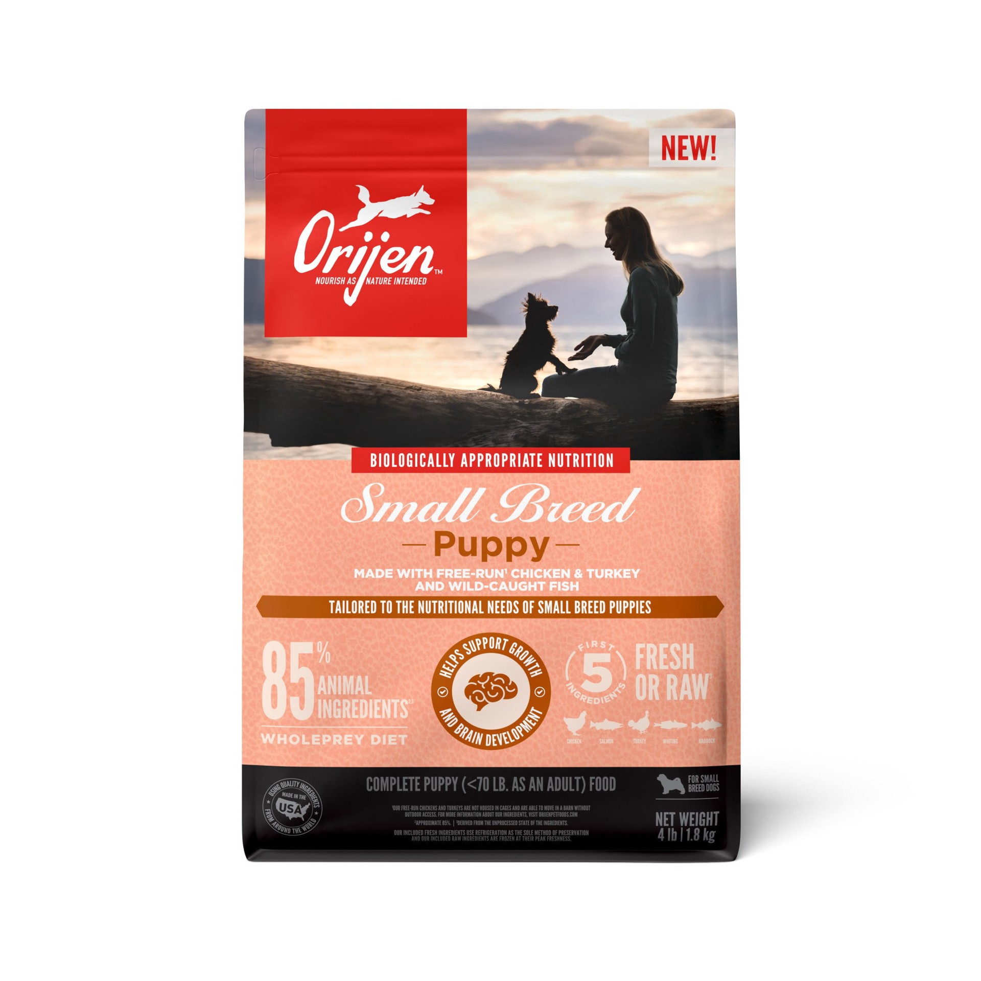 slide 1 of 1, ORIJEN Small Breed Puppy 4LB, 4 lb