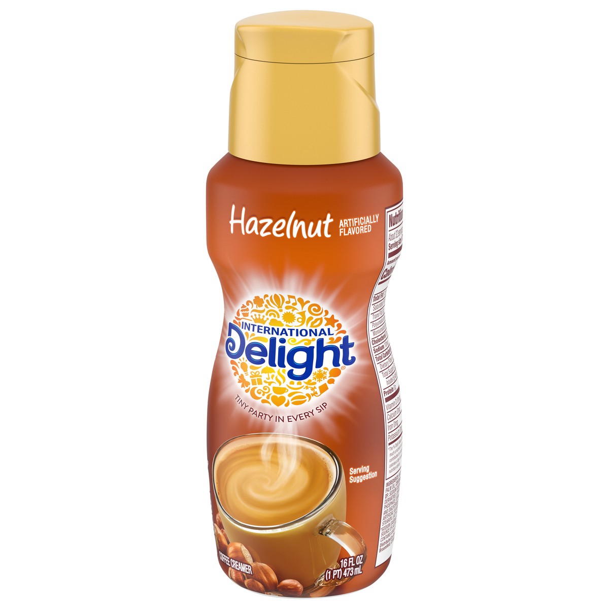 slide 5 of 9, International Delight Coffee Creamer, Hazelnut, Refrigerated Flavored Creamer, 16 FL OZ Bottle, 16 fl oz