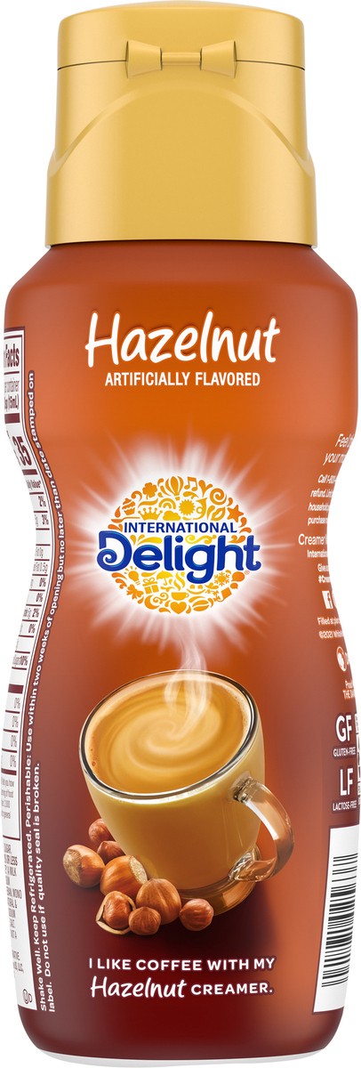 slide 3 of 9, International Delight Coffee Creamer, Hazelnut, Refrigerated Flavored Creamer, 16 FL OZ Bottle, 16 fl oz