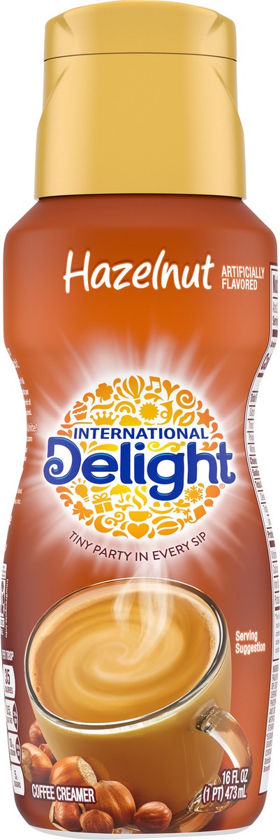 slide 6 of 9, International Delight Coffee Creamer, Hazelnut, Refrigerated Flavored Creamer, 16 FL OZ Bottle, 16 fl oz