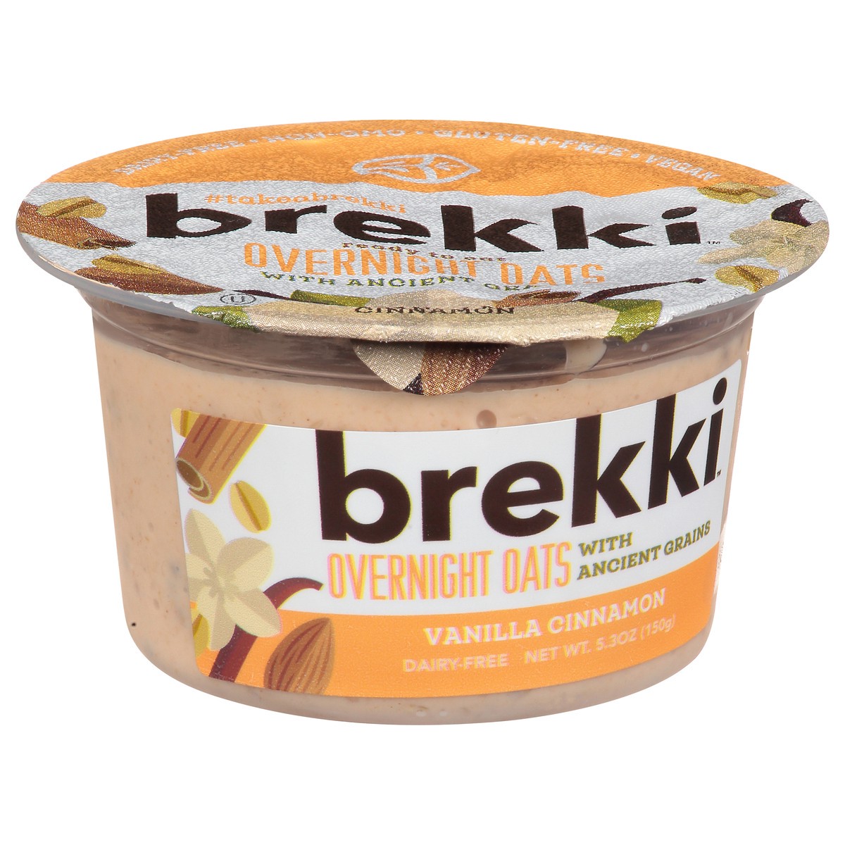 slide 6 of 9, Brekki Vanilla Cinnamon Overnight Oats, 5.3 oz