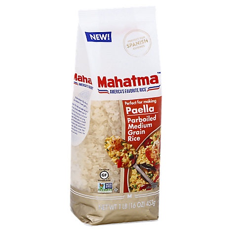 slide 1 of 1, Mahatma Parboiled Medium Grain Rice For Paella, 16 oz