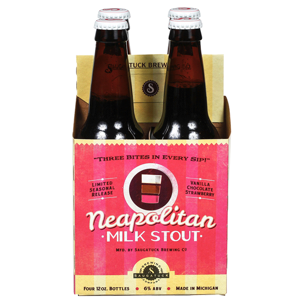 slide 1 of 1, Saugatuck Brewing Co. Neapolitan Milk Stout, 4 ct; 12 oz