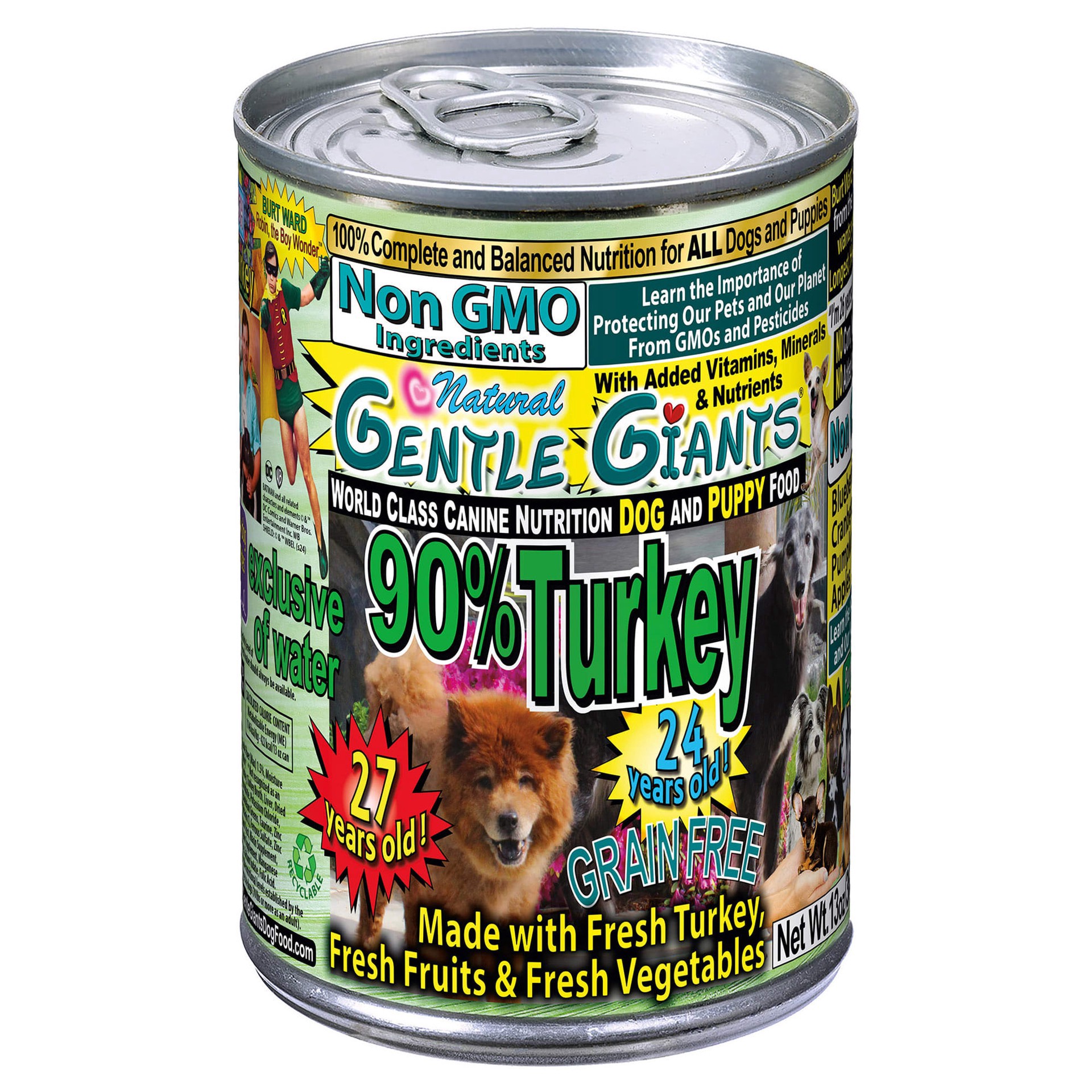 slide 1 of 1, Gentle Giants Grain Free 90% Turkey Dog Food 13 oz, 13 oz