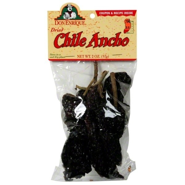 slide 1 of 1, Don Enrique Mild Dried Chile Ancho, 2 oz