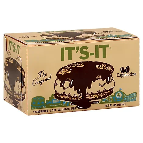 slide 1 of 1, Its-It Cappuccino Ice Cream Sandwich - 3-5.5 Fl. Oz., 16.5 fl oz