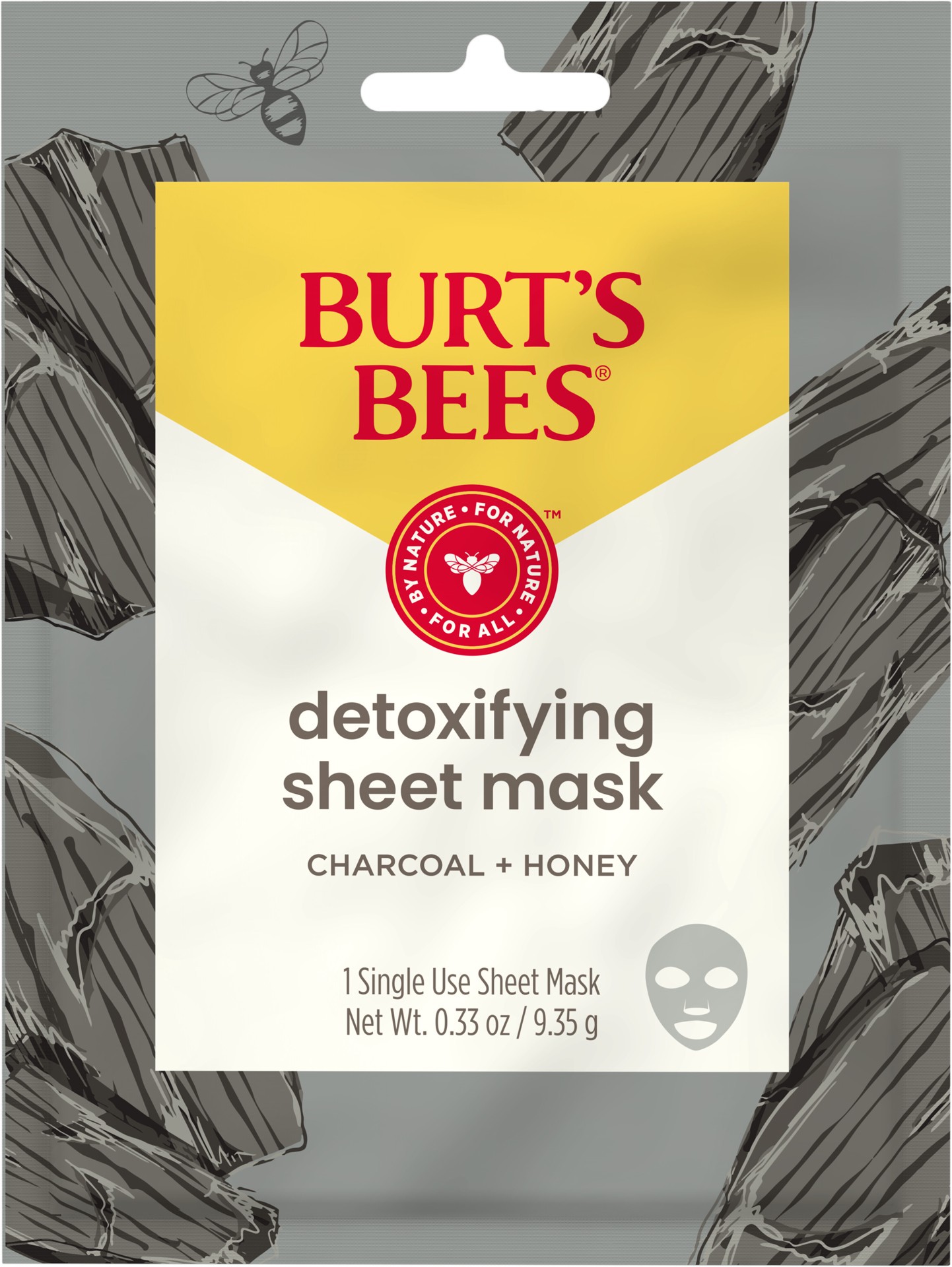 slide 1 of 22, Burt's Bees Detoxifying Charcoal Sheet Mask with Honey 1 ea, 1 ct