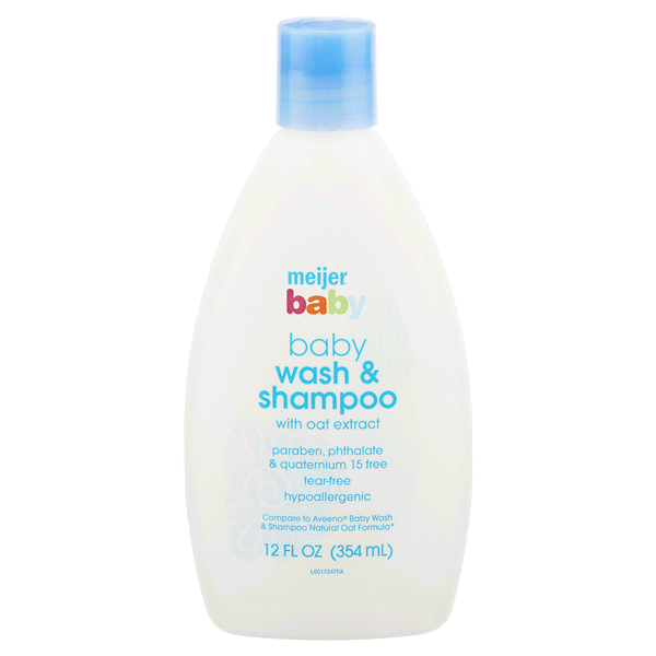 slide 1 of 1, Meijer Wash & Shampoo with Oatmeal, 12 oz