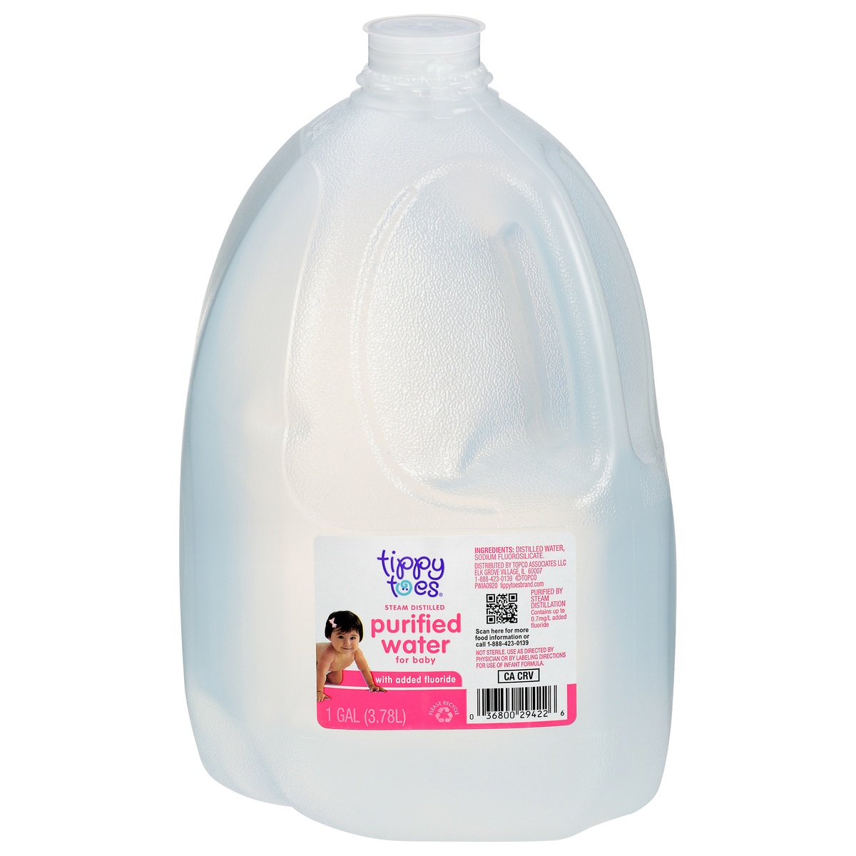 Tippy Toes Purified Water for Baby with Added Fluoride 1 gal Shipt