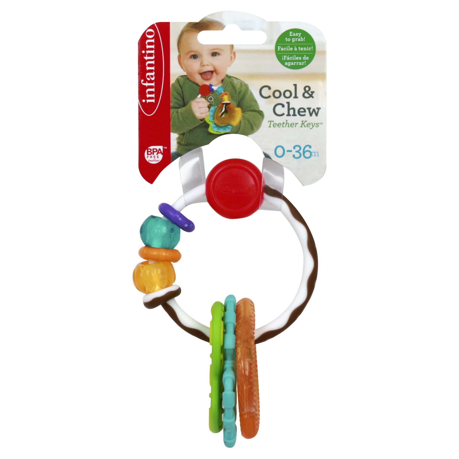 slide 1 of 2, Infantino Cool & Chew Teether Keys, 1 ct