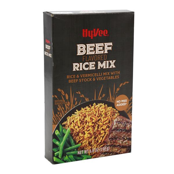 slide 1 of 8, Hy-vee Beef Flavored Rice & Vermicelli Mix With Beef Stock & Vegetables, 6.8 oz