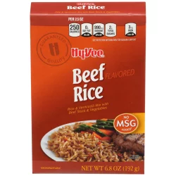 Hy-vee Beef Flavored Rice & Vermicelli Mix With Beef Stock & Vegetables