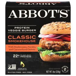 Abbot's Classic Smokehouse Protein Veggie Burger 2 Each