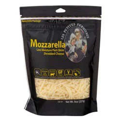 Les Petites Fermieres Kosher Shredded Mozzarella Cheese- 8 oz