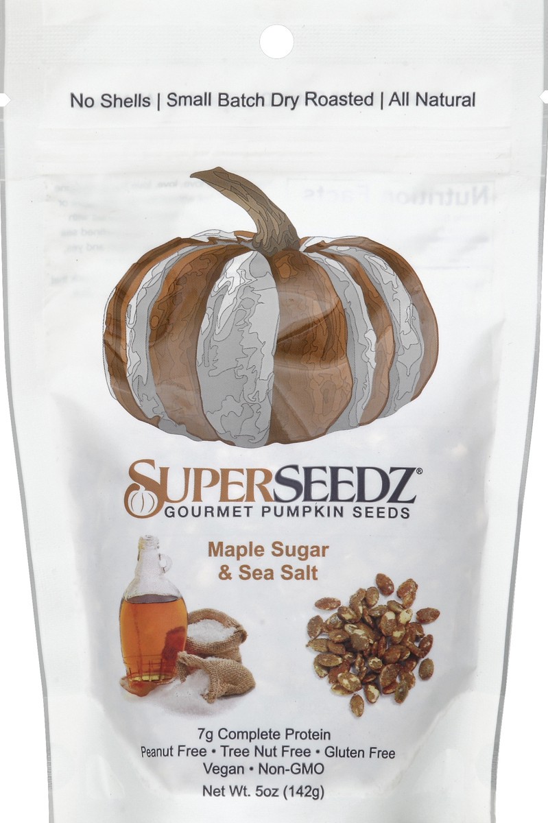 slide 2 of 2, SuperSeedz Maple Sugar and Sea Salt Pumpkin Seeds, 5 oz