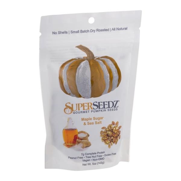 slide 1 of 2, SuperSeedz Maple Sugar and Sea Salt Pumpkin Seeds, 5 oz